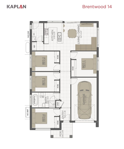 Kaplan Homes Floorplan Brentwood 14 Portrait 2022