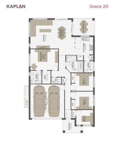Kaplan Homes Floorplan Grace 20 Portrait 2022