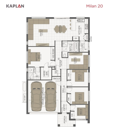 Kaplan Homes Floorplan Milan 20 Portrait 2022