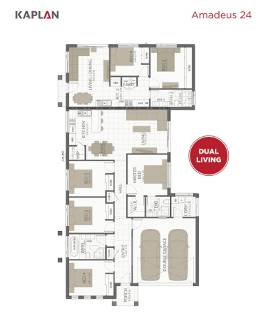Kaplan Homes Floorplan Amadeus 24 Portrait 2022