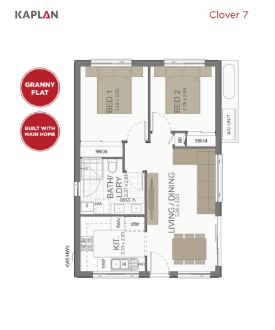Kaplan Homes Floorplan Clover 7 Portrait 2022