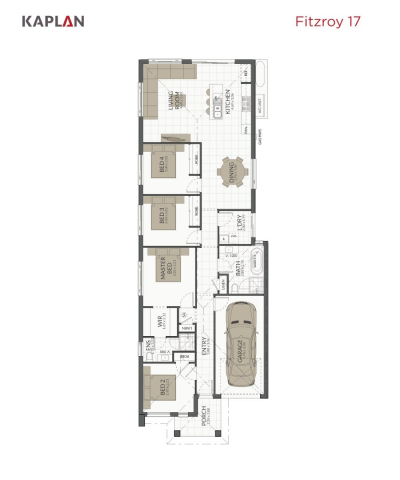 Kaplan Homes Floorplan Fitzroy 17 Portrait 2022