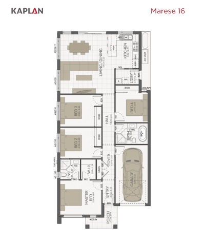 Kaplan Homes Floorplan Marese 16 Portrait 2022