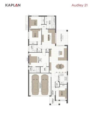 Kaplan Homes Floorplan Audley 21 Portrait 2022
