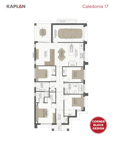 Kaplan Homes Floorplan Caledonia 17 Portrait 2022