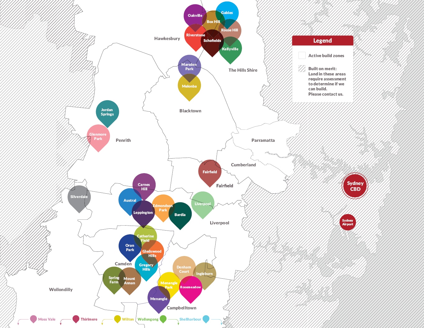 Kaplan Homes Build Zone Map
