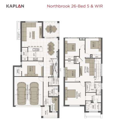 Kaplan Homes Floor Plan Northbrook 26-Bed5&WIR Portrait